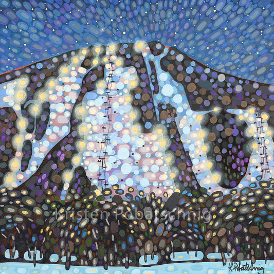 Twilight Skiing Canvas Print