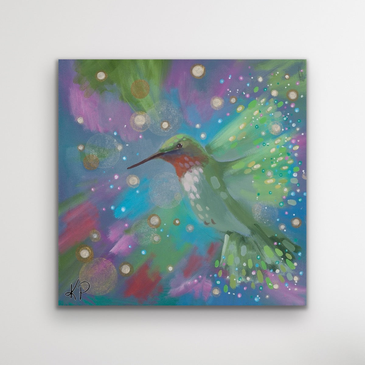 Hummingbird 13 “Pivot to Joy” Small Canvas Print