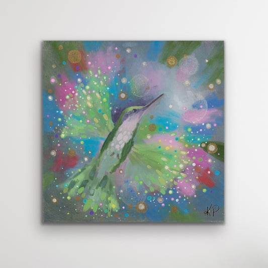 Hummingbird 12 “Celebration” 12" Canvas Print