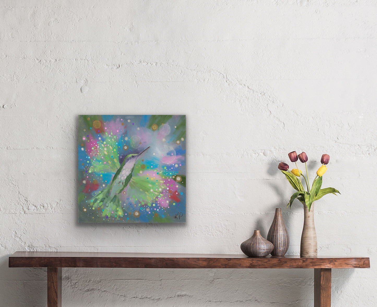 Hummingbird 12 “Celebration” 12" Canvas Print