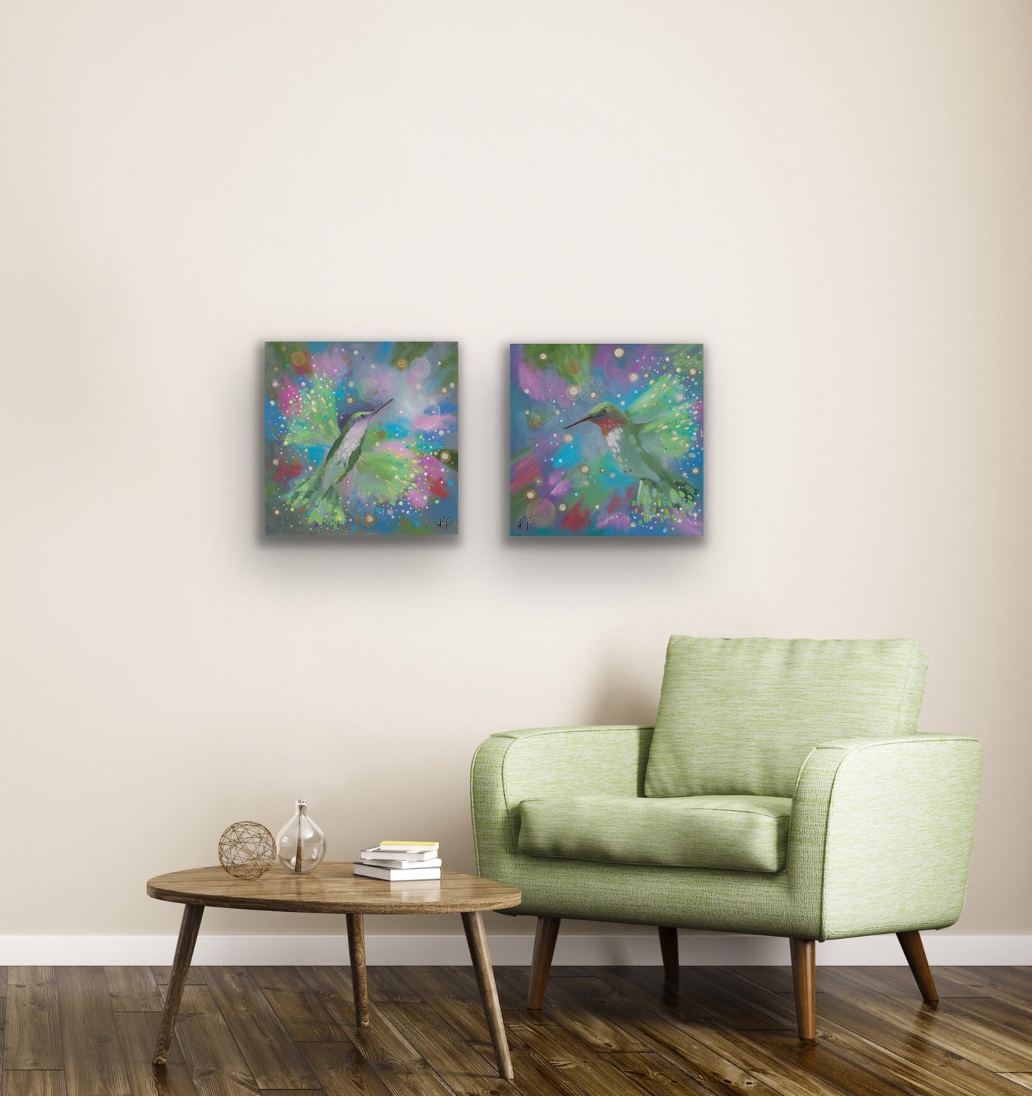 Hummingbird 13 “Pivot to Joy” Small Canvas Print