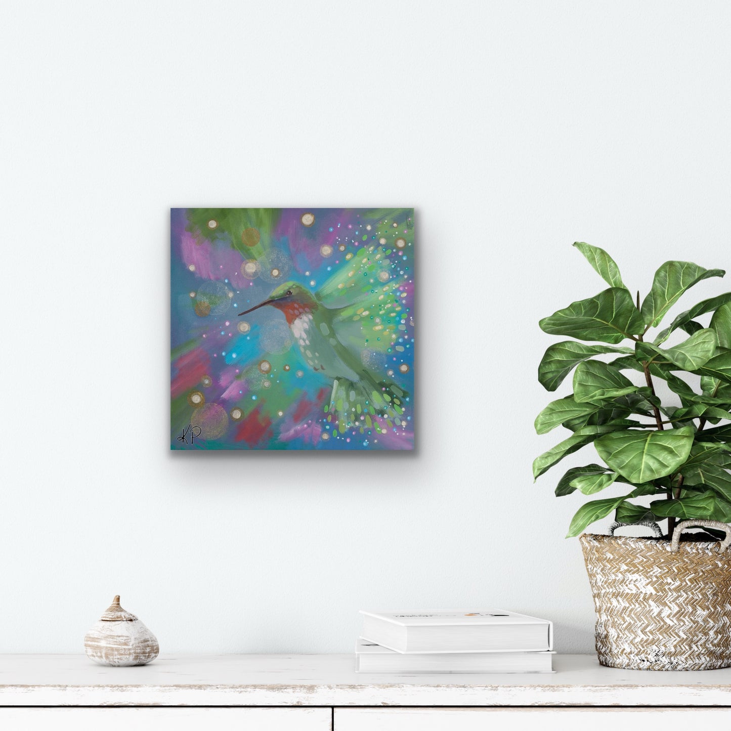 Hummingbird 13 “Pivot to Joy” Small Canvas Print