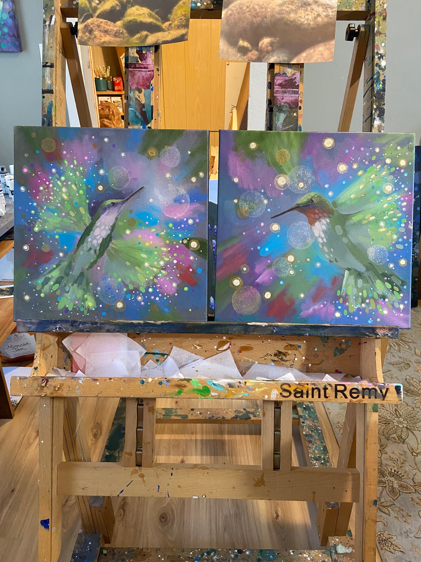 Hummingbird 13 “Pivot to Joy” Small Canvas Print