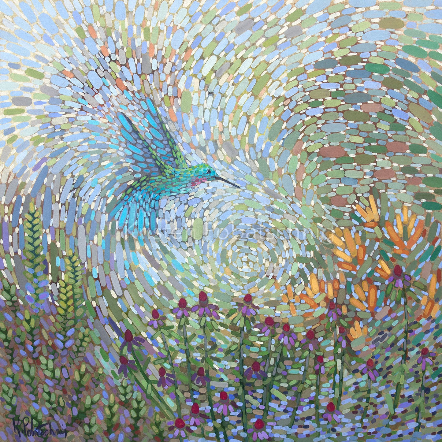 Hummingbird in Flight VII Canvas Print