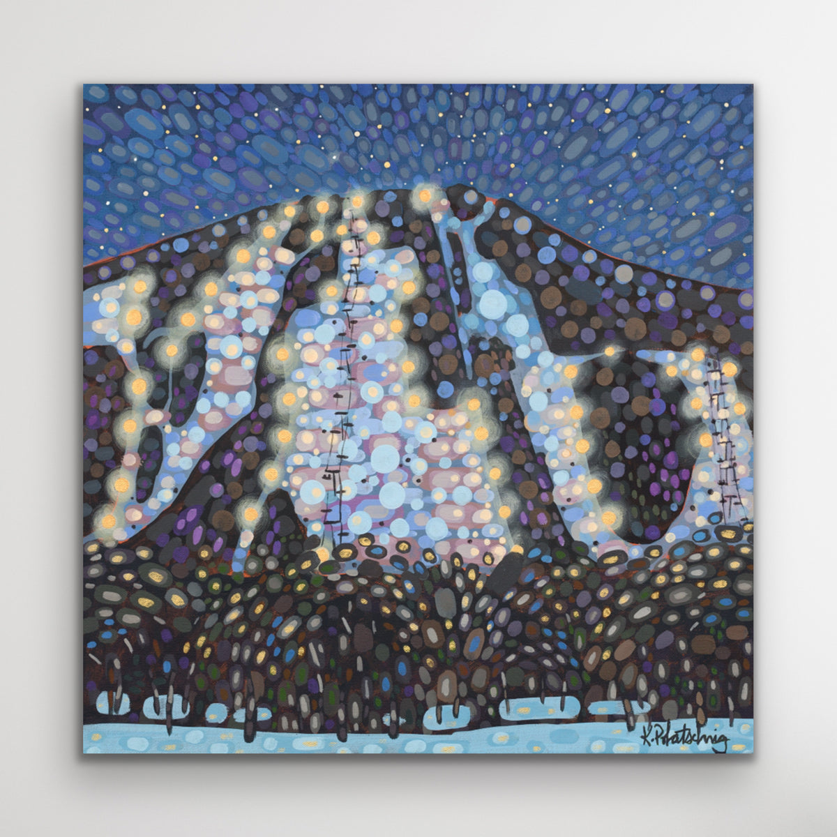 Twilight Skiing Canvas Print