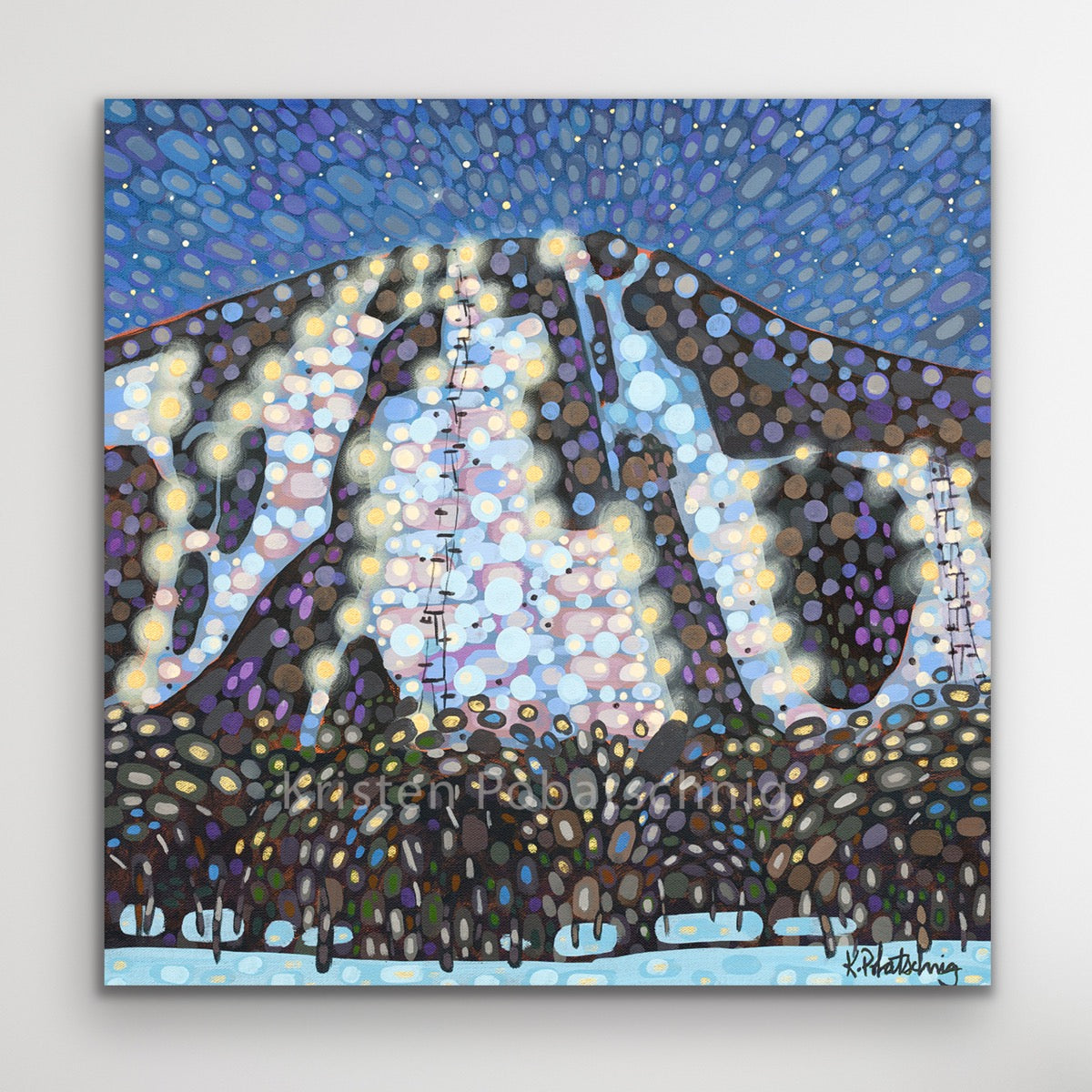Twilight Skiing Canvas Print