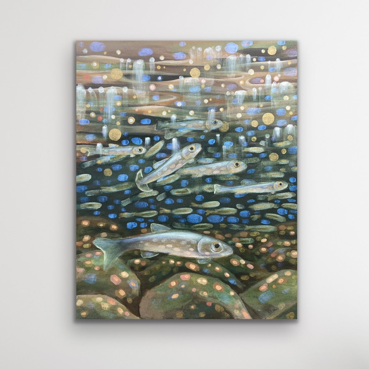 Catching Minnows - Canvas Print