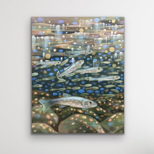 Catching Minnows - Canvas Print