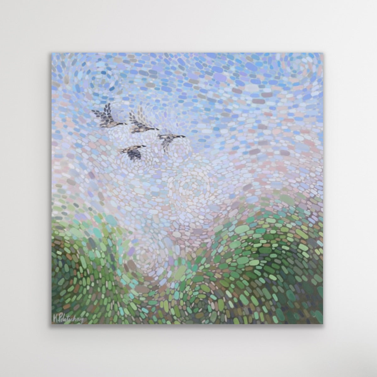 Four Flying Geese Canvas Print